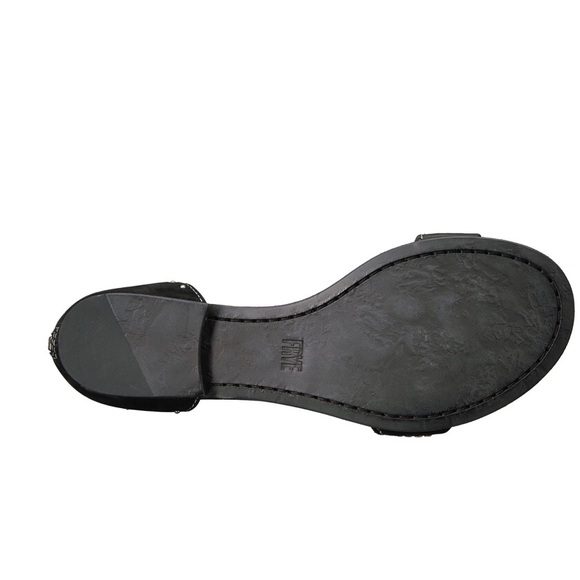 NIB FRYE Carson Deco Zip black studded sandal 7M 7 - Picture 6 of 7